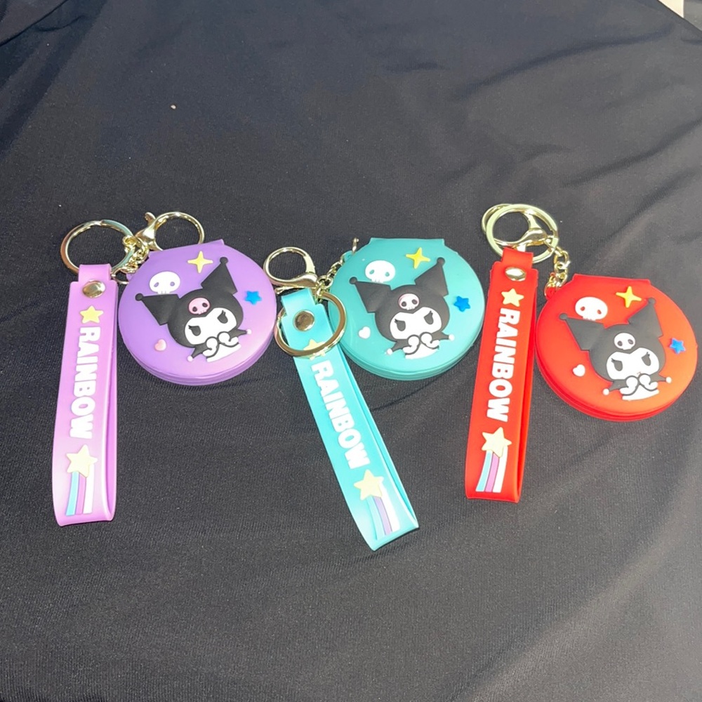 Kuromi pocket Mirror Keychain